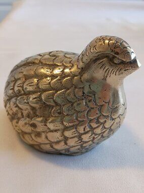Vintage Brass Quail Figurine/Paper Weight